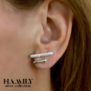 Minđuše Hamily DoubleStraight Silver 925