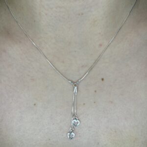 Ogrlica Hamily Double Heart Cascade Silver 925